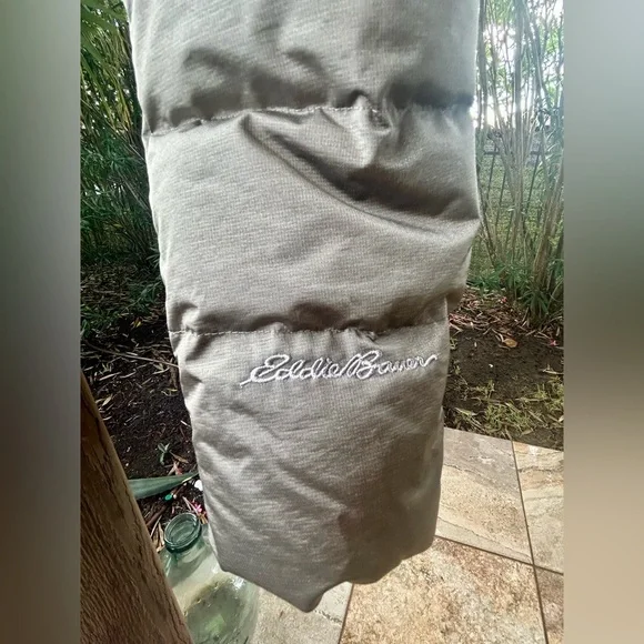 NWT EDDIE BAUER Sun Valley 650 Down Parka Jacket Fur Hood Taupe women’s Medium - Picture 7 of 15